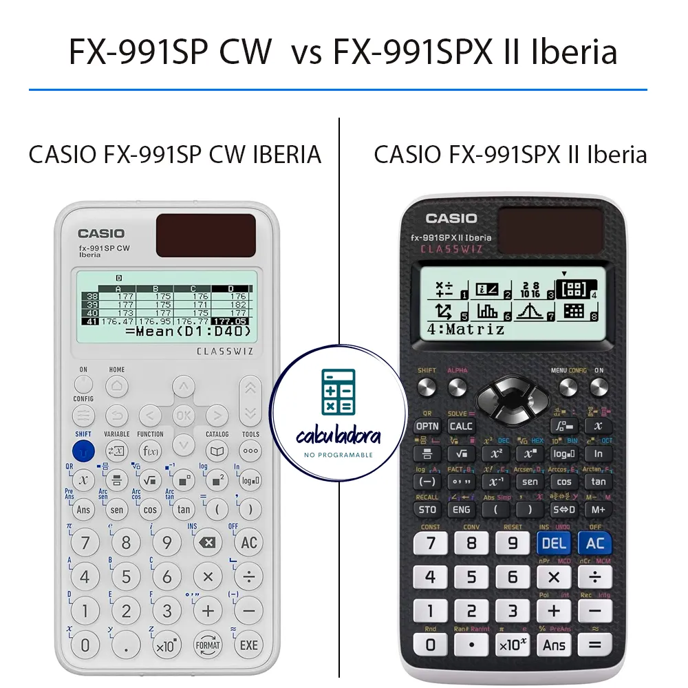 FX-991SP CW vs FX-991SPX II Iberia